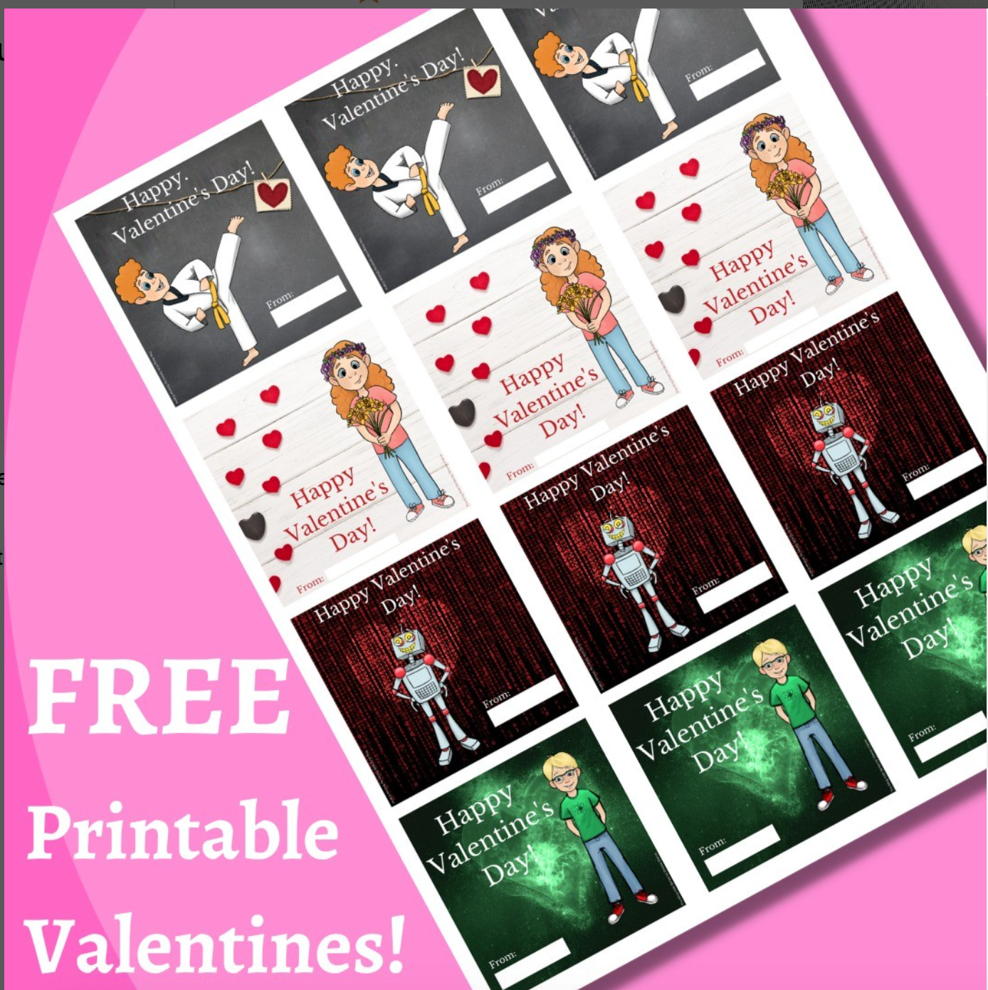 Free King Kids Valentine Printable